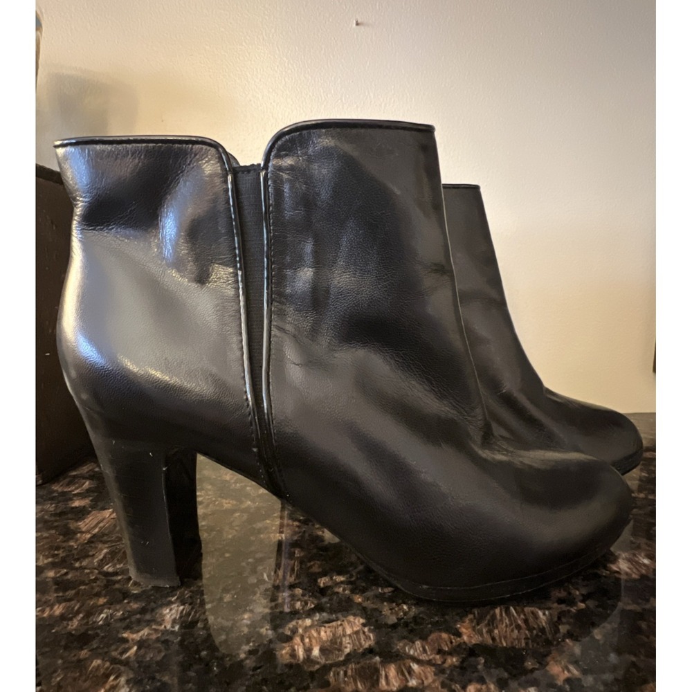 Lauren Ralph Lauren Women Marcy Black Leather Zip boots Ankle Bootie 8 B‎ Shoes - Picture 10 of 12